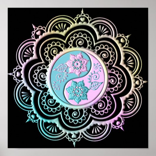 Pastell-Mandala Poster (Vorne)