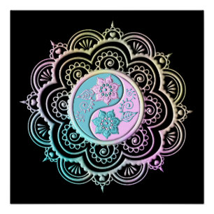 Pastell-Mandala Poster