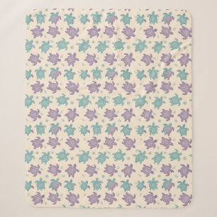 Pastell-Mandala-Schildkröten-Muster Sherpadecke