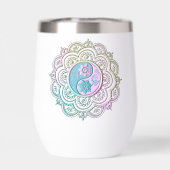 Pastell-Mandala-Wasserflasche (Rückseite)
