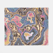 Pastell-Marmor-Geoden-Träume Fleecedecke (Vorderseite (Horizontal))