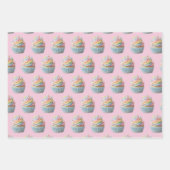 Pastell-Marshmallow-Regenbogen-Cupcake-Geburtstag Geschenkpapier Set (Vorderseite 2)