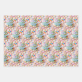 Pastell-Marshmallow-Regenbogen-Cupcake-Geburtstag Geschenkpapier Set (Vorderseite)