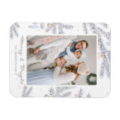 Pastell Mattierte Pine Needles Merry & Bright Foto Magnet (Horizontal)