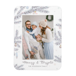 Pastell Mattierte Pine Needles Merry & Bright Foto Magnet