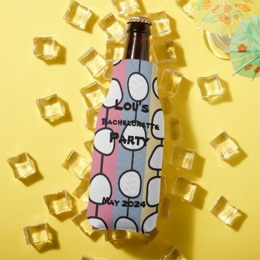 Pastell MCM farbenfrohe Linien Flaschenkühler (In Situ Sommer)