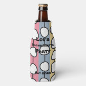 Pastell MCM farbenfrohe Linien Flaschenkühler (Flaschenvorderseite)
