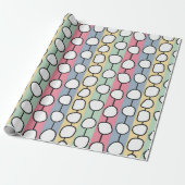 Pastell MCM farbenfrohe Linien Geschenkpapier (Ungerollt)