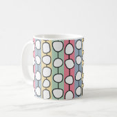 Pastell MCM farbenfrohe Linien Kaffeetasse (Vorderseite Links)