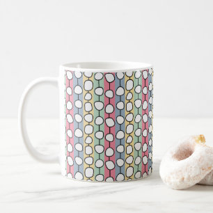 Pastell MCM farbenfrohe Linien Kaffeetasse
