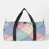 Pastell-Meerjungfrau-Fairytale-Patchwork-Duffel-Ta Duffle Bag (Rückseite)