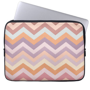 Pastell Mehrfarbig Chevron Zickzack Boho Geometris Laptopschutzhülle