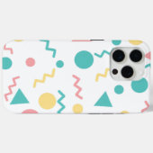 Pastell-Memphis-Geometrisches Muster Case-Mate iPhone Hülle (Rückseite (Horizontal))