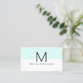 Pastell-Minimalismus-Monogramm Visitenkarte (Stehend Vorderseite)