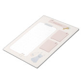 Pastell-Minimalist-Tagesplaner Notizblock (angewinkelt)