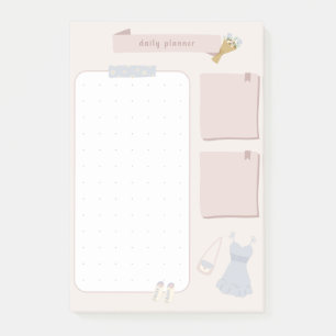 Pastell-Minimalist-Tagesplaner Post-it Klebezettel