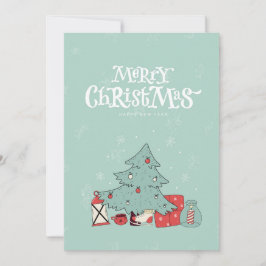 Pastell-Minimalistische Weihnachtskarte Feiertagskarte