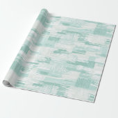 Pastell-Mint-Aqua-Soft-Drift-Weiß abstraktes Muste Geschenkpapier (Ungerollt)