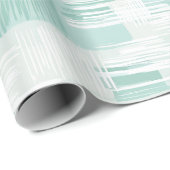 Pastell-Mint-Aqua-Soft-Drift-Weiß abstraktes Muste Geschenkpapier (Rolleneckpunkt)