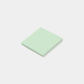 Pastell-Mint Einheitsfarbe Minimalistisch Post-it Klebezettel (angewinkelt)