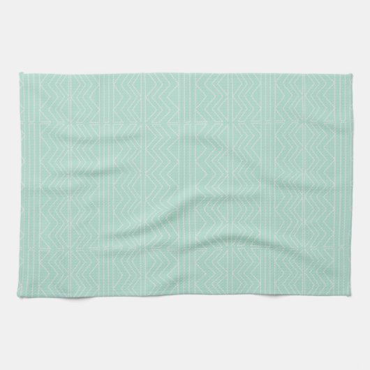 Pastell Mint Green Pattern Handtuch (Horizontal)