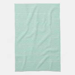 Pastell Mint Green Pattern Handtuch
