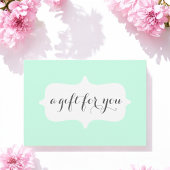 Pastell Mint Green Salon Geschenkkarte