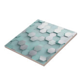 Pastell-Mint-Sechseck-3D-Mosaik Fliese (Seite)