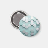Pastell-Mint-Sechseck 3D-Mosaik Magnet (Vorderseite/Rückseite)