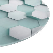 Pastell-Mint-Sechseck 3D-Mosaik Schneidebrett (Ecke)