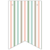 Pastell Mint Stripe Babydusche Wimpelkette (Zweite Fahne)