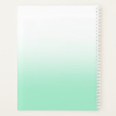 Pastell-Mint- und Weiß-Ombre Planer (Rückseite)