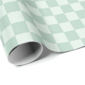 Pastell-Mintgrün Karo Retro Kariert Geschenkpapier (Rolleneckpunkt)