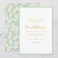 Pastell-Minz-Salbei-Retro-Margeriten-Blumen-Hochze
