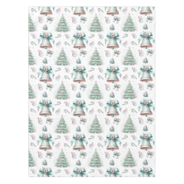 Pastell Minze und Rosa Weihnachten Nahtlose Muster Tischdecke