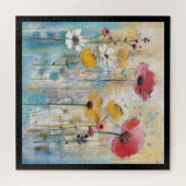 Pastell-Mohn-Impasto-Ölgemälde Puzzle (Horizontal)