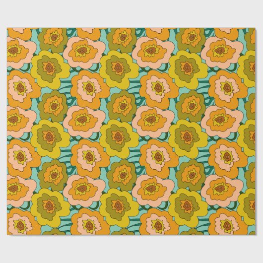 Pastell-Mohn-Wrap-Papier Geschenkpapier (Flach)