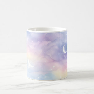 Pastell-Mond-Himmel-Himmelsbecher Kaffeetasse