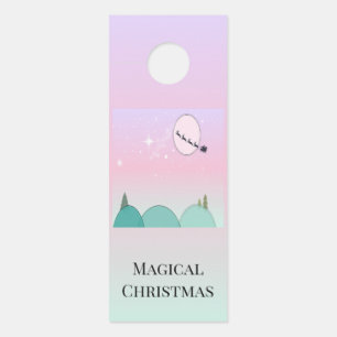 Pastell-Mondlicht-Weihnachts-Gradient-Glanz Türanhänger