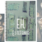 Pastell Monogramm abstrakte Salbeigrün Notizblock