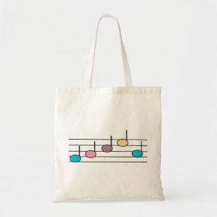 Pastell Musiknote Tote Bag Tragetasche