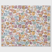 Pastell-Muster Boho-Geschenkpapier Geschenkpapier (Flach)