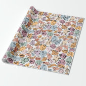 Pastell-Muster Boho-Geschenkpapier Geschenkpapier (Ungerollt)