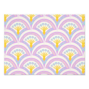 Pastell-Muster mit Muschelform Fotodruck