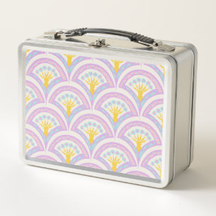 Pastell-Muster mit Muschelform Metall Brotdose