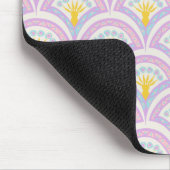 Pastell-Muster mit Muschelform Mousepad (Ecke)
