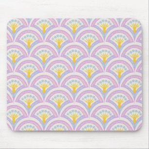 Pastell-Muster mit Muschelform Mousepad