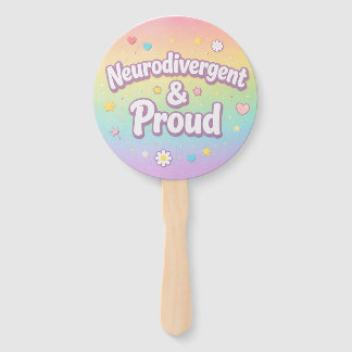 Pastell Neurodivergent & Stolz Party-Fan Fächer