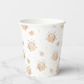 Pastell Niedliche Katzen Pappbecher (Rückseite)