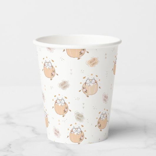 Pastell Niedliche Katzen Pappbecher (Vorderseite)